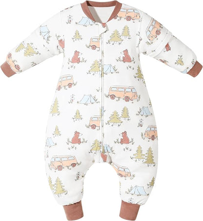 ikaufen Baby Sleep Sack 100% Cotton Smart Thermostatic Stay Snug Swaddle Transition Sleeping Bag 1.0 TOG