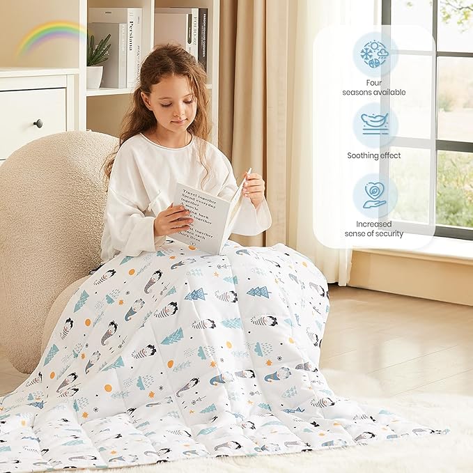 HOSUKKO Weighted Blanket - 10 lbs Fairy Heavy Blanket - Breathable Blanket(50 * 60 inches, 10 lbs)