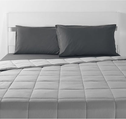 RelaxBlanket Cotton Weighted Blanket 100% Cotton with Premium Glass Beads for All-Season 60''x80'' 15lbs,Light Grey