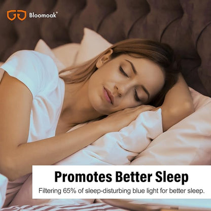 Bloomoak Orange Reading Blue Light Glasses,Computer Readers with Magnification,Relieve Eye Strain &Improve Sleep