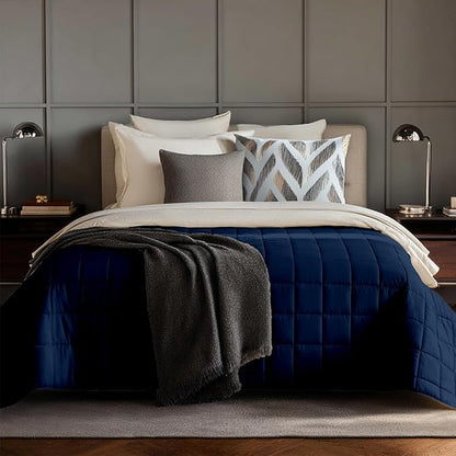 HomeSmart King Size Weighted Blanket 20 lbs – Oversized Heavy Blanket for Adults, 104x92, Navy