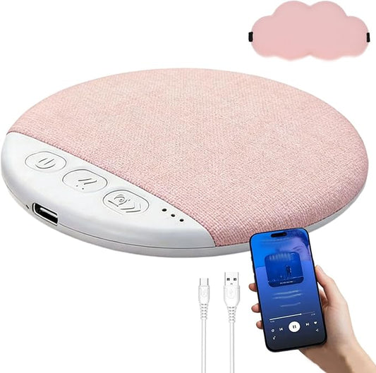 Bluetooth Pillow Speaker, Pillow Speaker for Sleeping – Ultra‑Thin Sleep Headphone Pillow Speaker with Bluetooth/Audio, Comfortable All‑Night Listening for Music, Meditation & Sleep Sounds (Pink)