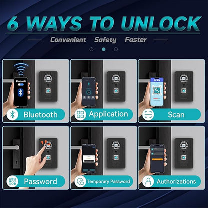 SFW NEW Smart Lock Box,Bluetooth Key Box with App Control & Passcode, Waterproof Wall Mounted & Door Hanging Security Key Lock Box for Home Realtor Office Home Warehouse(Non fingerprint)