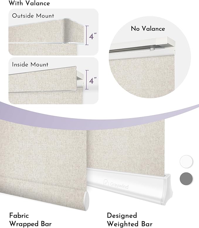 Graywind Rechargeable Smart Sliding Panels Compatible with Alexa Google Motorized Panel Track Blinds Remote Control for Patio Sliding Door Closet Door Width Up to 177" Custom Size (Linen Beige)