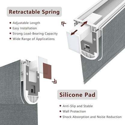 Bringnox No Drill Motorized Blinds with Remote,Blackout Windows,with Apple Homekit,Alexa,Google, with App,Voice Control Custom Size