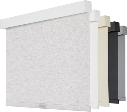 Persilux Blackout Roller Blinds for Indoor Windows, Cordless Roller Shades with Valance, Thermal Insulated Fabric Window Shades & Blinds, UV Protection Shades for Home and Bedroom (Linen,34"W x 64"H)