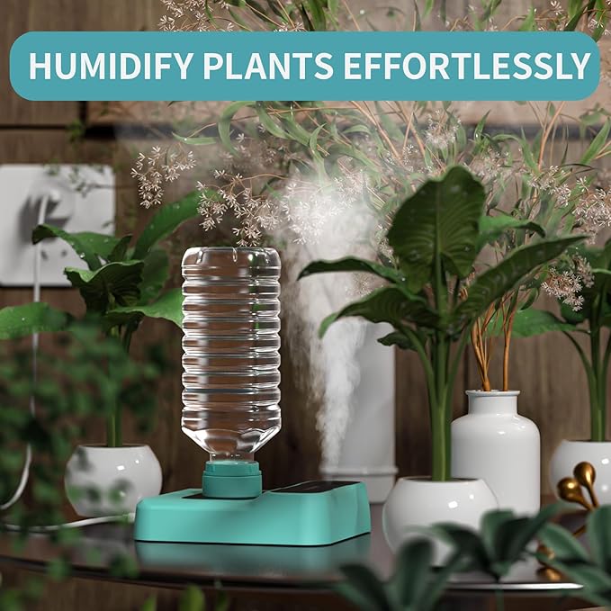 Portable Humidifiers for Travel, Small Mini Humidifier with Auto Shut-Off, Nightlight and Storage Bag for Hotel, Bedroom or Office, Plant Humidifier Indoor, Green