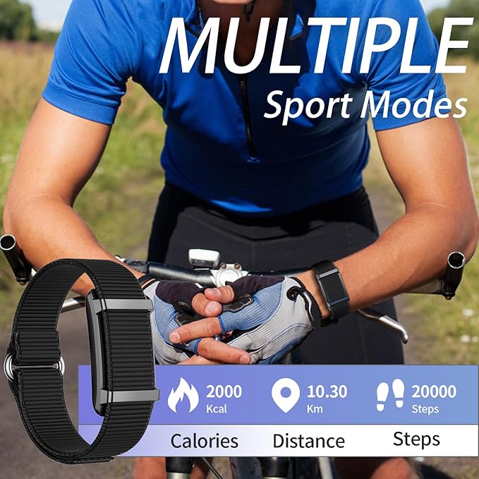 Fitness Smart Bracelet Wearable Fitness Wristband Heart Rate Monitor Sleep Tracker Pedometer Calorie Counter Call Reminder Multiple Sport Modes Remote Camera