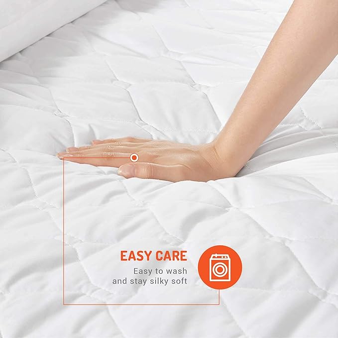 Degrees Of Comfort Twin XL Heated Mattress Pad | Zone Heating Electric Bed Warmer W/Auto Shut Off | Fit Up to 15 Inch | 12.5ft Long Cord - 39x80 Inch, White