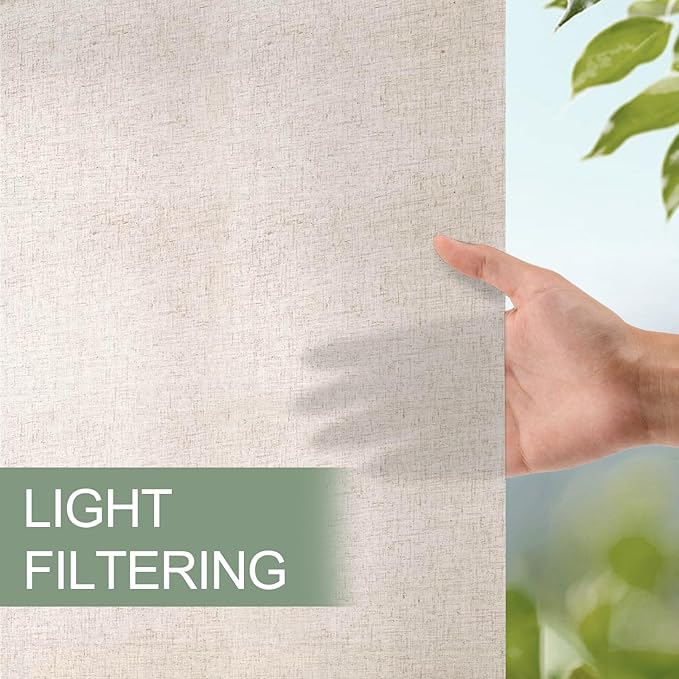 ZSHINE Motorized Window Blinds Over-Size Customize Width (21-114 Inches) Remote Control Wireless and Rechargeable Motor Roller Shades Blinds for Windows(Light Filtering Linen Texture)