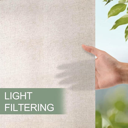 ZSHINE Motorized Window Blinds Over-Size Customize Width (21-114 Inches) Remote Control Wireless and Rechargeable Motor Roller Shades Blinds for Windows(Light Filtering Linen Texture)