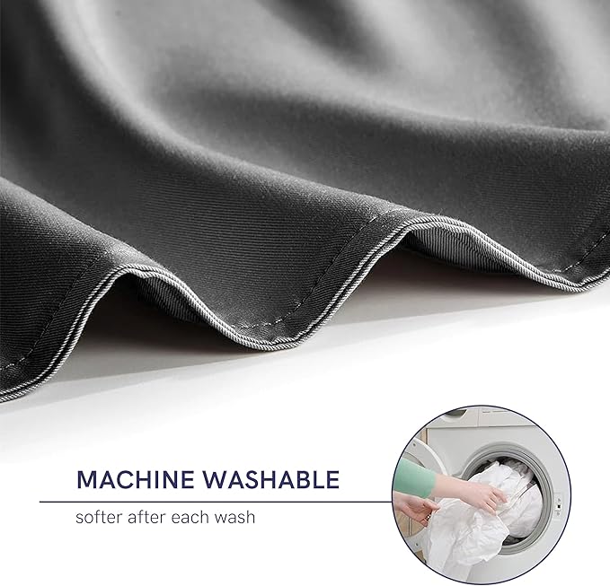 YnM Exclusive Cooling Rayon & Cozy Velvet Dual-Sided Cover for Weighted Blanket (88''x104'') - Light Grey