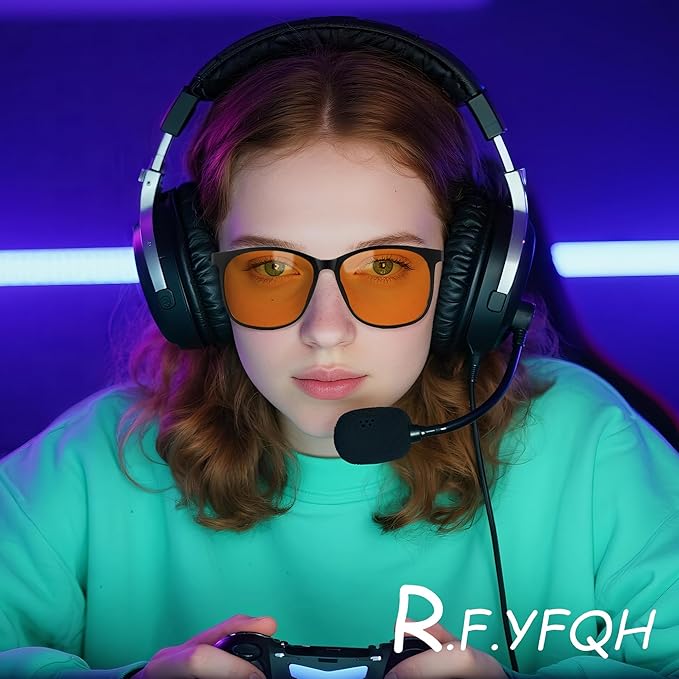 Sleep Blue Light Blocking Glasses for Men and Women, Computer Gaming Glasses Anti Eyestrain & UV Glare