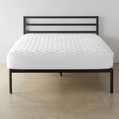 Amazon Basics Hypoallergenic Breathable Quilted Mattress Topper Pad, 18 Inches Deep, Twin XL, White
