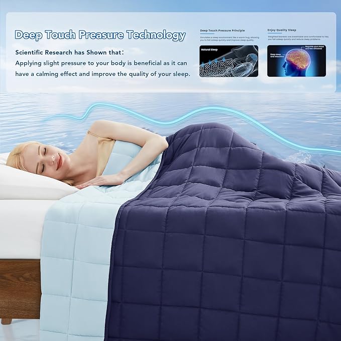Topcee Weighted Blanket (20lbs 80"x87" King Size) Soft Cooling Heavy Blanket Sleeping, Apply to 190-210 lbs Body, Thick Breathable Blanket with Glass Bead, Easy Care