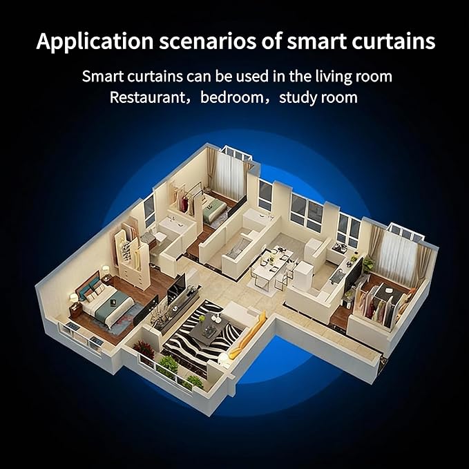Zigbee Motor with Plug for Smart Curtain Track System, Automatic Ceiling Curtain Opener, Motorized Curtains with App, Voice, Compatible with Alexa,Google and Siri, Zigbee Gateway Required