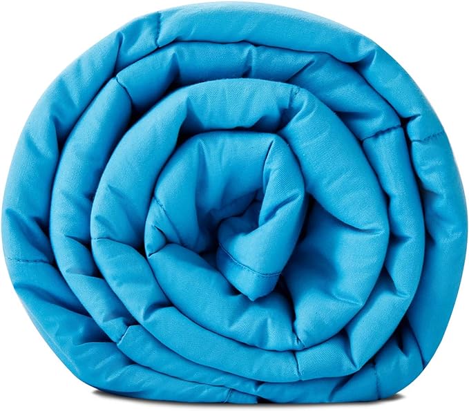 TONGDADA Kids Weighted Blanket | 40''x60'',5lbs | for Child Between 40-62 lbs | Premium Cotton Material with Glass Beads | Teal