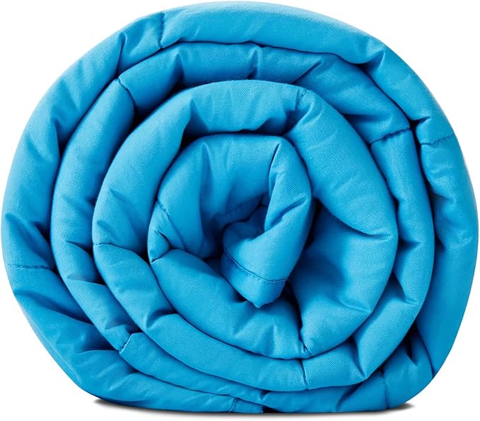 TONGDADA Kids Weighted Blanket | 40''x60'',10lbs | for Child Between 80-125 lbs | Premium Cotton Material with Glass Beads | Teal