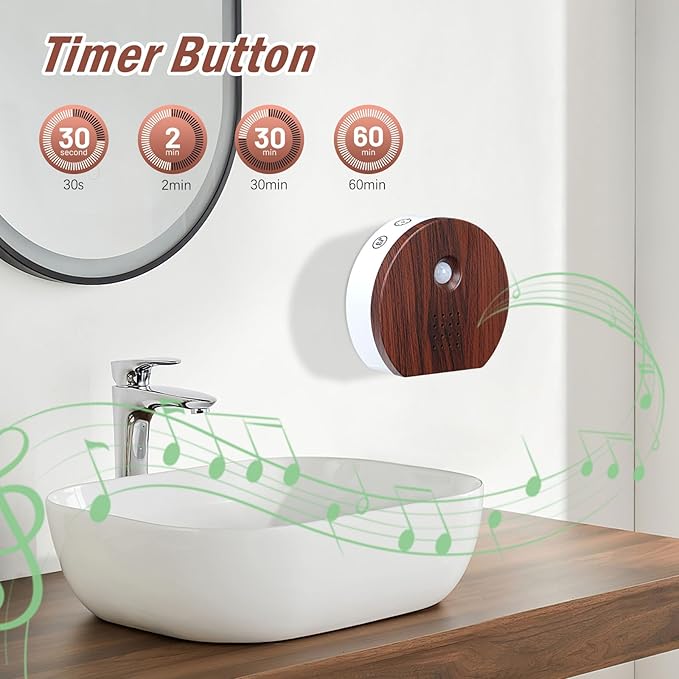 Singing Bird Box Original, Portable Bird Chirping Box with Motion Sensor & Timer & 9 Relaxing White Noise, Natural Sound Box Forest Source for Bathroom, Home, Baby, Adult, Travel Relaxing (0-90dB)