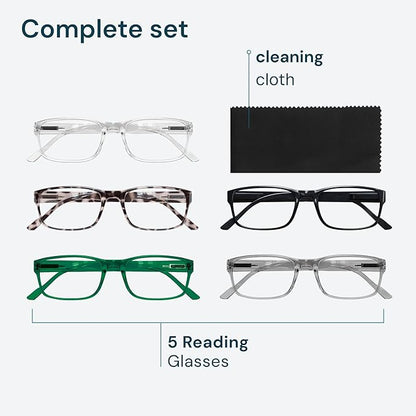 Gaoye 1.0 Professional Reading Glasses for All Day - Computer Readers with Blue Light Protection - Value Pack