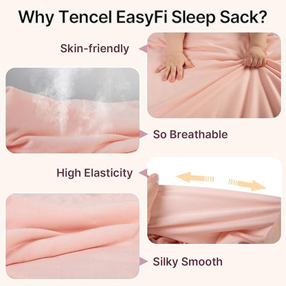 Supersoft Rayon Made from Bamboo Sleep Sack 24-36 Months 1.0 Tog Toddler Sleep Sack 2t Baby Wearable Blanket 3t with 2-Way Zipper Unisex Sleeping Bag for Babies All-year-around - Pink