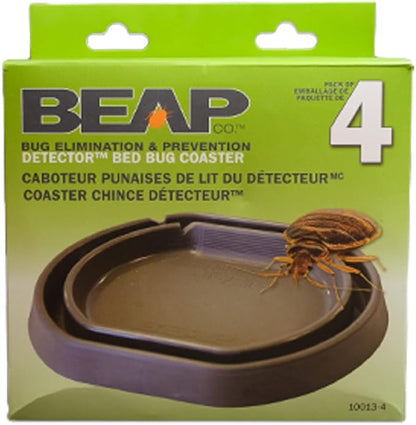 BEAPCO Bed Bug Detector Interceptors, Eco Friendly Bedbug Traps for Bed-Frame Legs |(6.5” × 6 “ x 3”)| Interceptor, and Monitor for Pest Control (Gray), (Pack of 24)