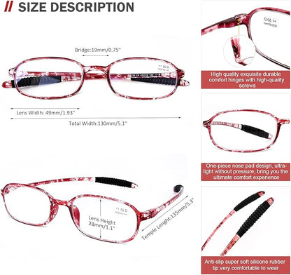 AQWANO 2 Pack Blue Light Blocking Computer Reading Glasses UV Protection Flexible TR90 Frame Lightweight Readers Glasses for Women Men +1.75