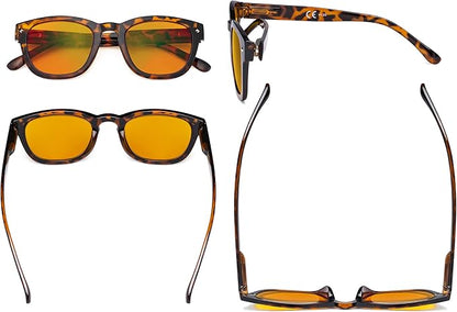 Eyekepper Blue Light Blocking Reading Glasses with Orange Tinted Filter Lens for Sleeping - Anti Blue Ray Computer Readers - Tortoise +0.75