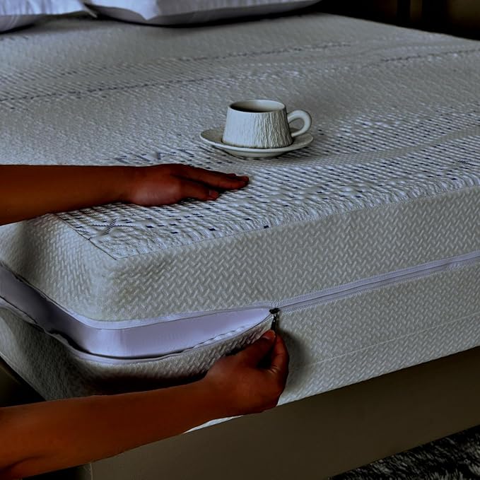 Heavy Duty Waterproof Breathable Mattress Encasement Cover - 6-Sided Zippered Mattress Protector with Elastic, Removable Design & Thick Fabric-Twin XL 39''x80''.Depth 14''-15''