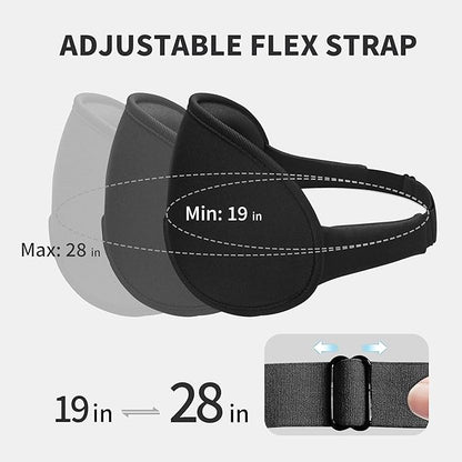 3D Sleep Mask for Men Women 2 Pack, Blackout Eye Mask for Sleeping Eye Mask for Side Sleeper, Memory Foam Adjustable&Washable, Airplane Travel Essentials Couples Yoga Meditation Office Black-Ice Silk