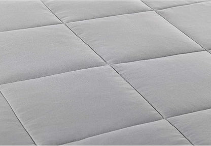 TONGDADA Kids Weighted Blanket | 40''x60'',5lbs | for Child Between 40-62 lbs | Premium Cotton Material with Glass Beads | Light Grey
