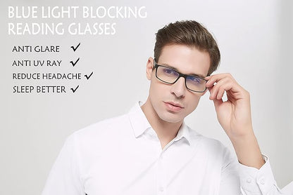 DONGDI Blue Light Blocking Reading Glasses 4 Pack Computer Readers for Women Men,Anti Glare UV Ray Filter Eyeglasses… (4pack-green, 2.50)