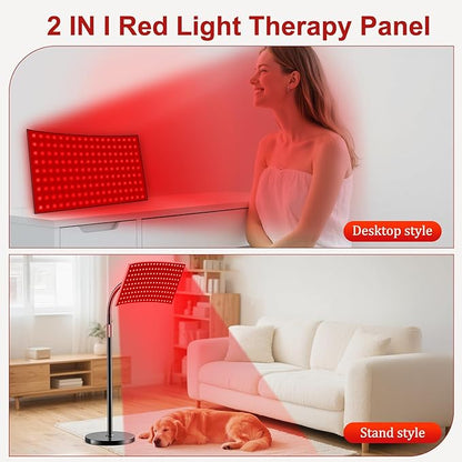 Red Light Therapy for Body Face, Infrared Light Therapy Lamp with Adjustable Stand, 660nm and 850nm Near Infrared LED Lights Panel, Red Infrared Lamp for Full Body, Gift for Men Women