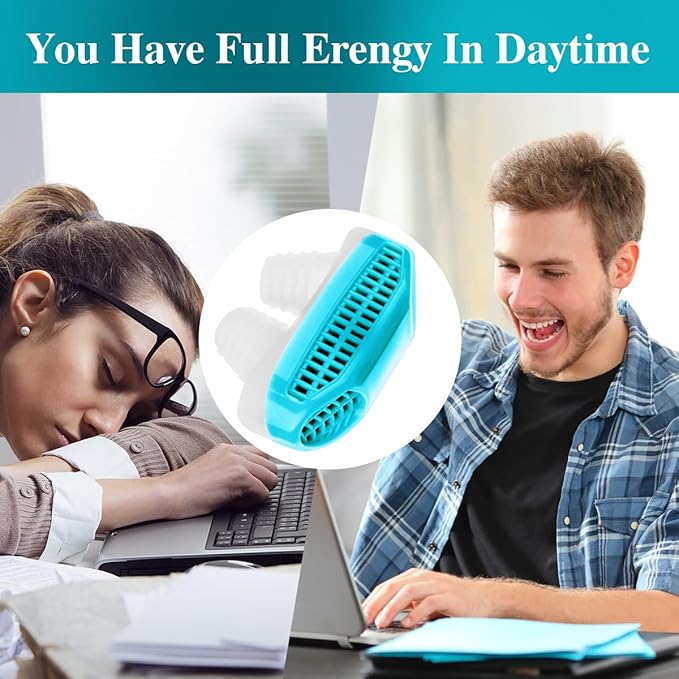 Anti Snoring Devices, Soft and Comfortable Material, Easy to Use&Clean for Women and Men Blue