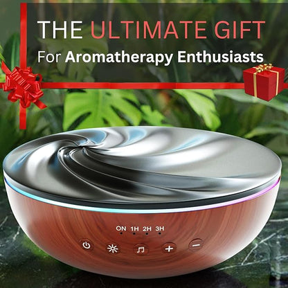 Aromatherapy Essential Oil Diffuser for Large Room, 500ml Ultrasonic Quiet Cool Mist Aroma Humidifier for Home, 8 Relaxing Sounds, White Noise, Timer, Waterless Auto-Off Safety