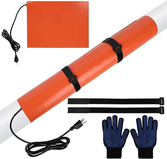 PVC Heating Blanket for Conduit Bender, Pipe Heater with Overheat Protection & Fixing Strap, Fast Heating in 3 Mins, Durable for Easy Pipe Bending 120V/200W (3-1/2" to 4")