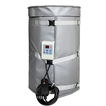 Industrial Grade Weather Resistant Bucket Heater, 15 gallon Propane Tank Blanket,Bucket Warmer with Adjustable Thermostat(0-212℉), Insulated Drum Heater FCC/UL Listed