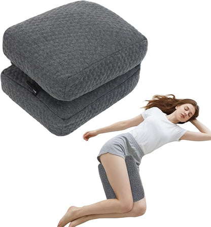 Knee Pillow for Side Sleepers, Leg and Ankle Support Pillow for Hip Pain Smooth Spine Alignment for Better Sleep, Ideal Pillows for Side Sleeping Knee and Back Pain Relief, Dark Gray