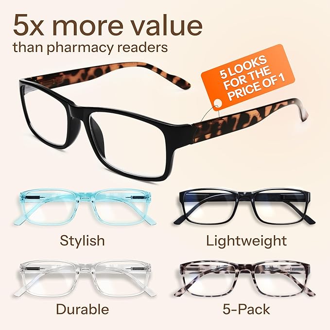 Gaoye Reading Glasses Men/Women, Eyeglasses, Blue Light Readers for Men/Women, Computer Eye Glasses, Cheaters