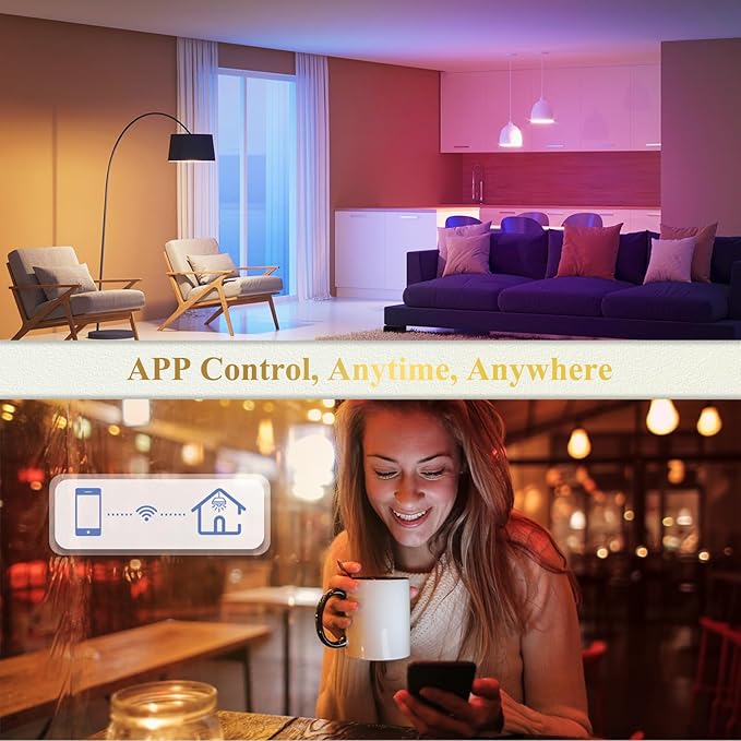 DiCUNO MR16 Smart Bulbs Alexa, RGBCW Color Changing Light, 5W GU5.3 Smart Bulb Compatible with Google Home, Dimmable with App, 2.4GHz WiFi, AC/DC 12V, Bi-pin Base, 400LM, Landscape Light, 4-Pack