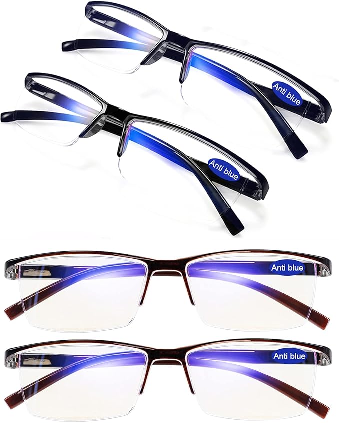 4 Packs Men Women 3.5 Magnifying Glasses Blue Blocker Reading Computer Readers UV Protection Blocking Reader 1.0 1.25 1.5 1.75 2.0 2.25 2.5 2.75 3.0 3.5 4.0