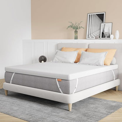 Sweetnight 4 Inch Full Memory Foam Mattress Topper for Enhanced Support & Pressure Relief, Medium Firm with Non-Slip Design