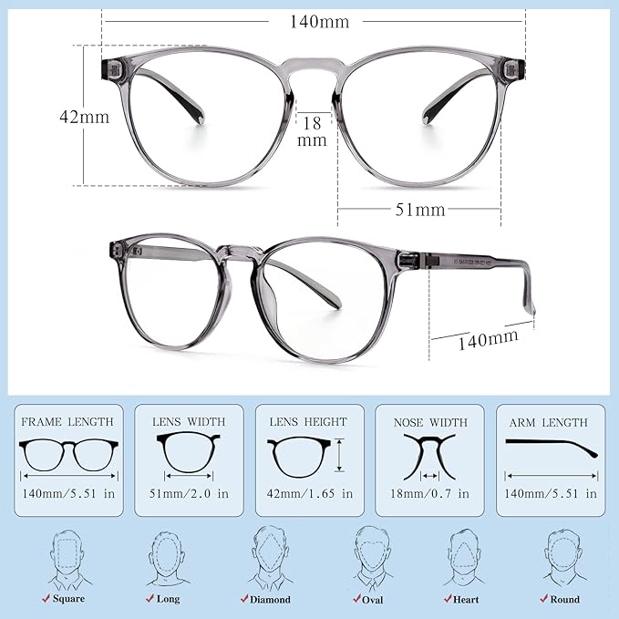 Blue Light Blocking Glasses for women/men - 4Pack Computer Reading/Gaming/TV/Phones Glasses Anti UV Glare Eyestrain