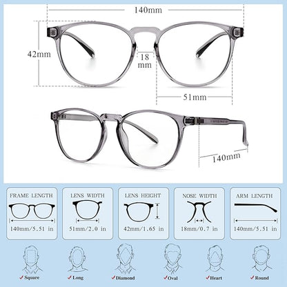 Blue Light Blocking Glasses for women/men - 4Pack Computer Reading/Gaming/TV/Phones Glasses Anti UV Glare Eyestrain