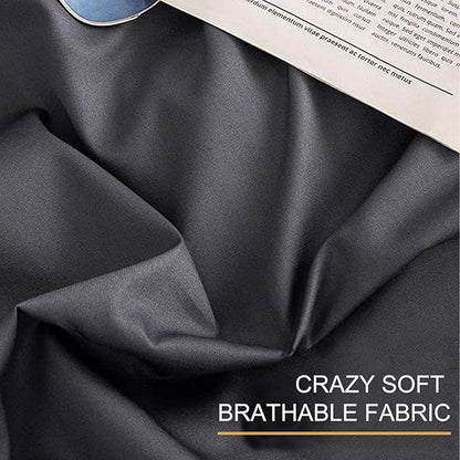 ZonLi Duvet Cover for Weighted Blanket (Grey, 60'' x 80''), Breathable Soft Duvet Cover Queen Size Removable Cooling Comforter Cover for All Season