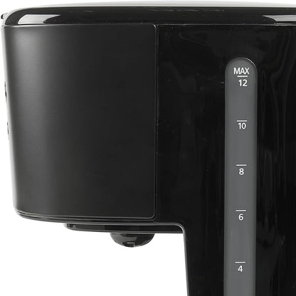 HADEN Coffee Machine, 12 Cup Programmable Drip Coffee Maker with Auto Shut-Off Function and Reusable Washable Water Filter, Black & Copper