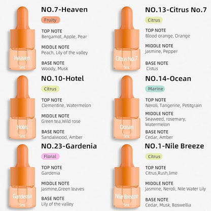 Hotel Fragrance Diffuser Oil | Gift Set | Inspired by Luxury 5-Star Hotels | Aromatherapy Diffuser Oil | Notes of Nile Breeze, My Way, Hotel and More, Total 18 Essential Oils for Home