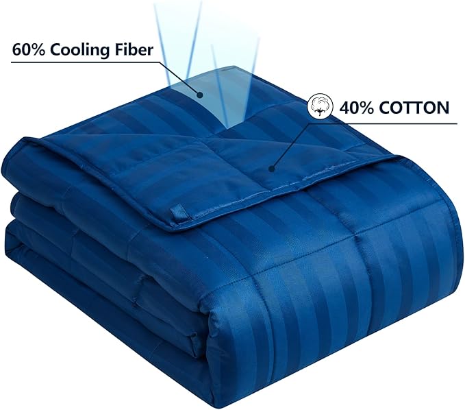 Weighted Blanket Kids (40"x60" 10lbs),Ultra Soft and Cozy Cooling Weighted Blanket Kids,Heavy Blanket with Machine Washable Soft Blanket, Navy Blue