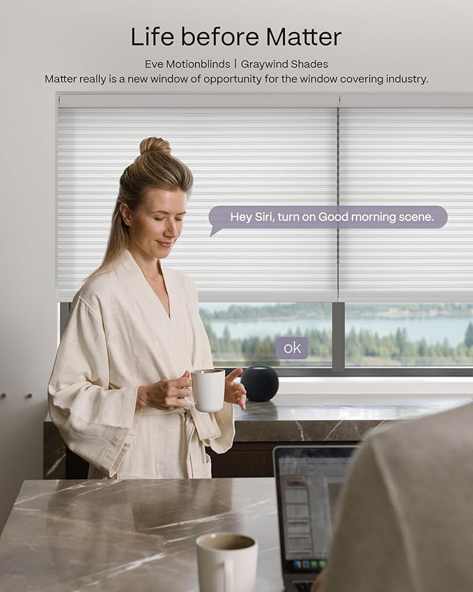 Graywind Motorized Matter Cellular Shades- 60% Blackout 1-3/4"Cell Honeycomb Blinds for Indoor Windows, Compatible with Alexa Google Siri, Custom Size,Dark Brown