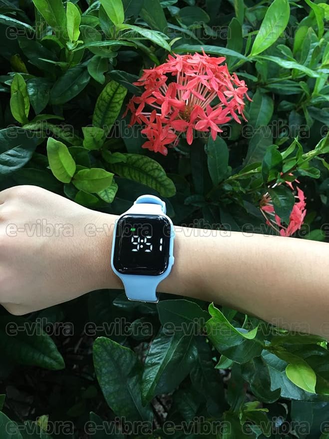 Vibrating Alarm Watch, Potty Training Watch Water Resistant Medical Reminder Watch with Timer (Light Blue)